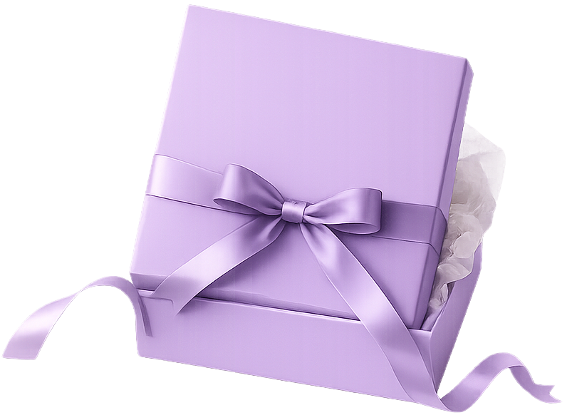 Build your custom purple gift box